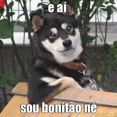 e a�  sou bonit�o n�