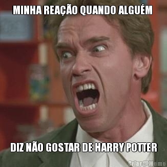 MINHA REA��O QUANDO ALGU�M  DIZ N�O GOSTAR DE HARRY POTTER