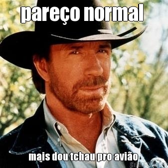 pare�o normal  mais dou tchau pro avi�o 