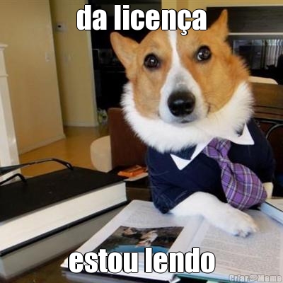 da licen�a estou lendo