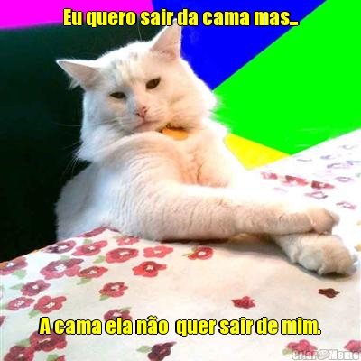 Eu quero sair da cama mas... A cama ela n�o  quer sair de mim.