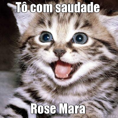 T� com saudade  Rose Mara 