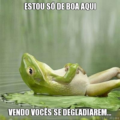 ESTOU S� DE BOA AQUI VENDO VOC�S SE DEGLADIAREM...