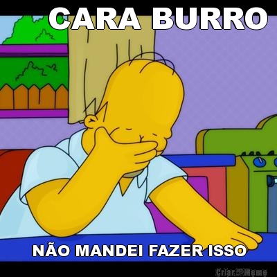      CARA BURRO  N�O MANDEI FAZER ISSO