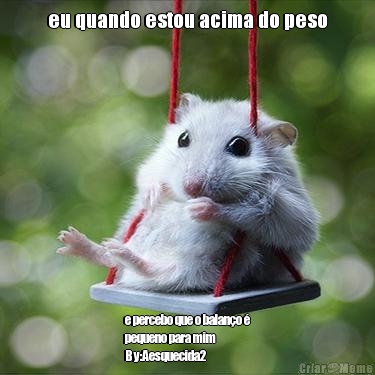 eu quando estou acima do peso e percebo que o balan�o �
pequeno para mim
By:Aesquecida2