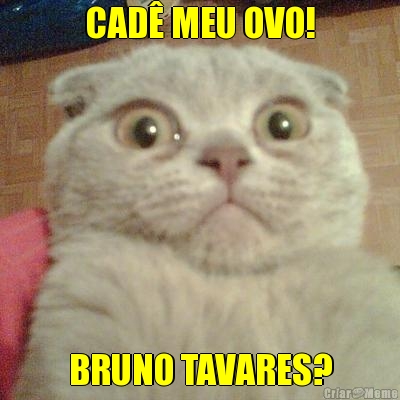 CAD� MEU OVO! BRUNO TAVARES?