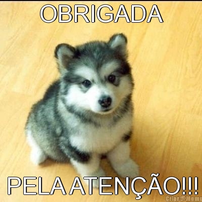 OBRIGADA
 PELA ATEN��O!!!