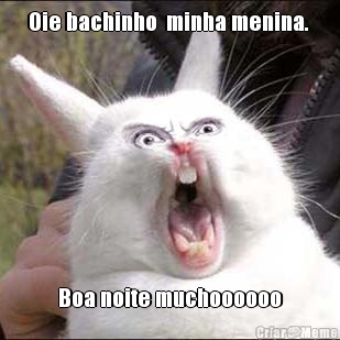 Oie bachinho  minha menina.  Boa noite muchoooooo