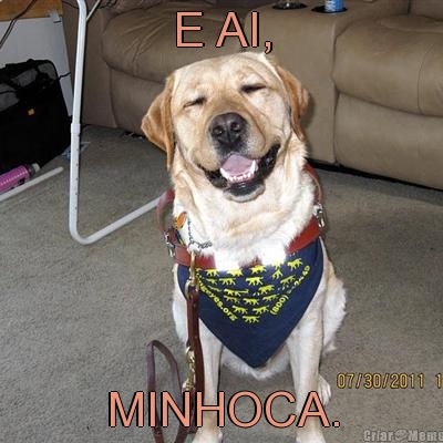 E AI, MINHOCA.