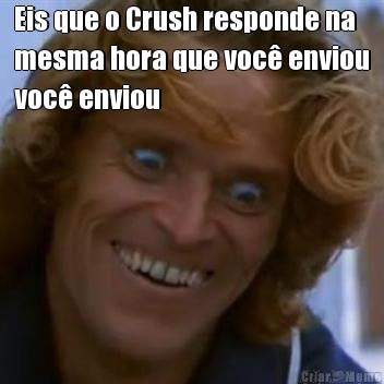 Eis que o Crush responde na
mesma hora que voc� enviou
voc� enviou

 
