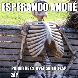 ESPERANDO ANDR� PARAR DE CONVERSAR NO ZAP
ZAP