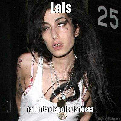 Lais ta linda depois da festa