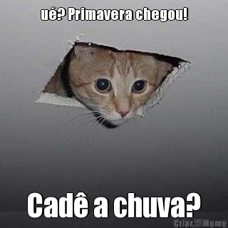 u�? Primavera chegou! Cad� a chuva?