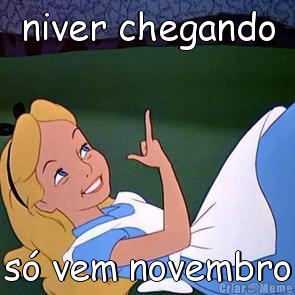 niver chegando s� vem novembro