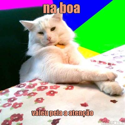 na boa  valeu pela a aten��o