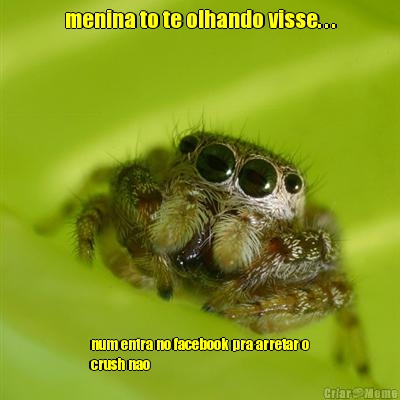 menina to te olhando visse. . . num entra no facebook pra arretar o
crush nao