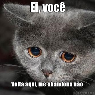 Ei, voc� Volta aqui, me abandona n�o