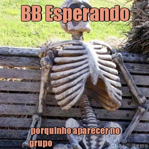 BB Esperando  porquinho aparecer no
grupo