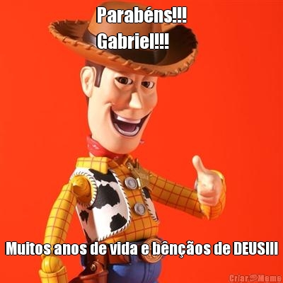 Parab�ns!!!
Gabriel!!! Muitos anos de vida e b�n��os de DEUS!!!