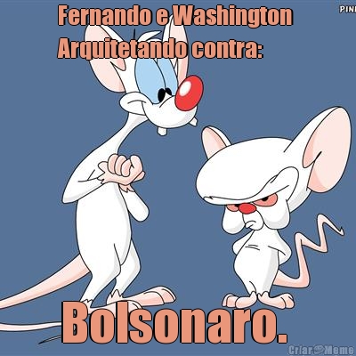 Fernando e Washington 
Arquitetando contra: Bolsonaro. 