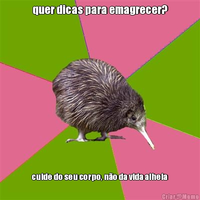 quer dicas para emagrecer? cuide do seu corpo, n�o da vida alheia