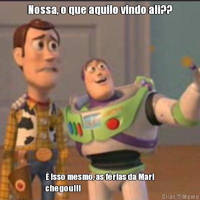 Nossa, o que aquilo vindo ali?? � isso mesmo, as f�rias da Mari
chegou!!!