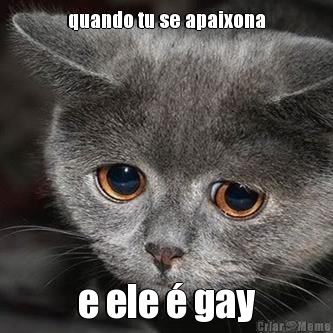 quando tu se apaixona e ele � gay