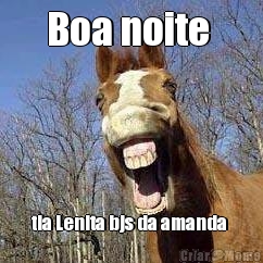 Boa noite  tia Lenita bjs da amanda 