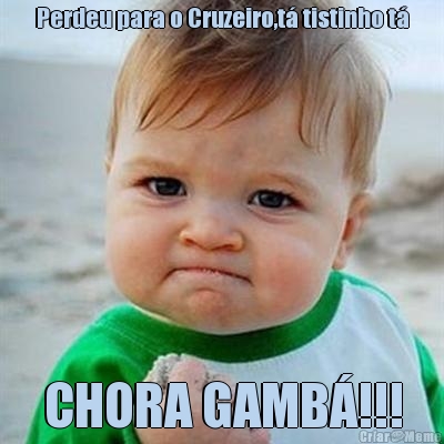 Perdeu para o Cruzeiro,t� tistinho t� CHORA GAMB�!!!
