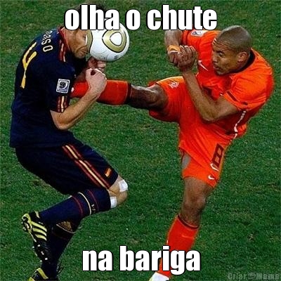 olha o chute na bariga