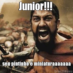 Junior!!!  seu pintinho � miniaturaaaaaaa

