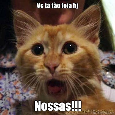 Vc t� t�o feia hj Nossas!!!