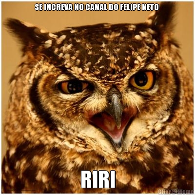SE INCREVA NO CANAL DO FELIPE NETO  RIRI