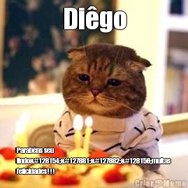 Di�go Parab�ns seu
lindo💚🎉🎊💜muitas
felicidades!!!