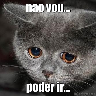 nao vou... poder ir...