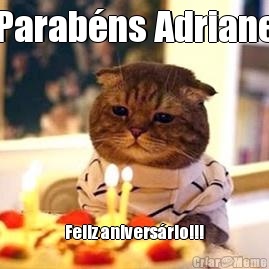 Parab�ns Adriane Feliz anivers�rio!!!