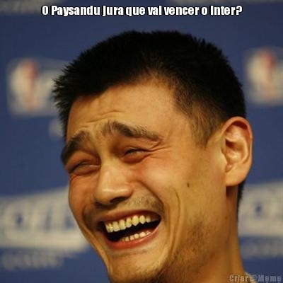 O Paysandu jura que vai vencer o Inter? 