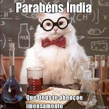 Parab�ns �ndia  Que Deus te aben�oe
imensamente 