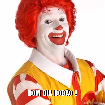  BOM  DIA  BOB�O  !