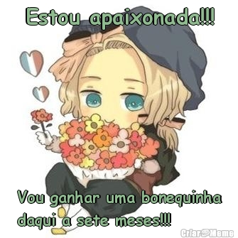 Estou apaixonada!!!

 Vou ganhar uma bonequinha
daqui a sete meses!!!
