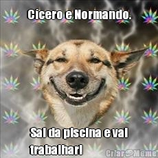 C�cero e Normando. Sai da piscina e vai
trabalhar!