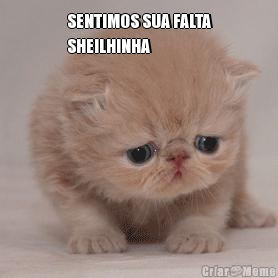 SENTIMOS SUA FALTA
SHEILHINHA 