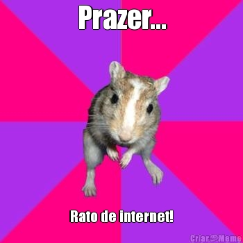 Prazer... Rato de internet!