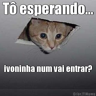T� esperando... ivoninha num vai entrar?