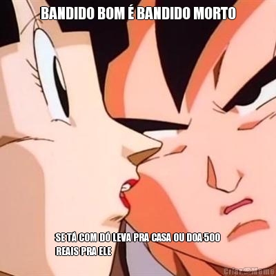 BANDIDO BOM � BANDIDO MORTO SE T� COM D� LEVA PRA CASA OU DOA 500
REAIS PRA ELE
