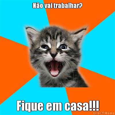 N�o vai trabalhar? Fique em casa!!!