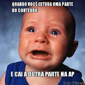 QUANDO VOC� ESTUDA UMA PARTE
DO CONTE�DO E CAI A OUTRA PARTE NA AP