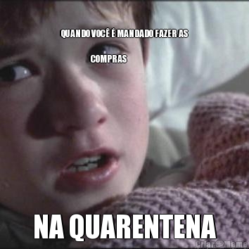 QUANDO VOC� � MANDADO FAZER AS

                     COMPRAS  NA QUARENTENA