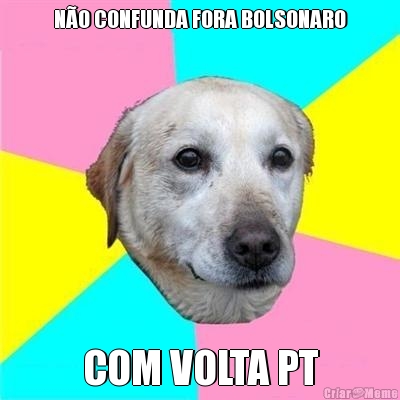N�O CONFUNDA FORA BOLSONARO COM VOLTA PT