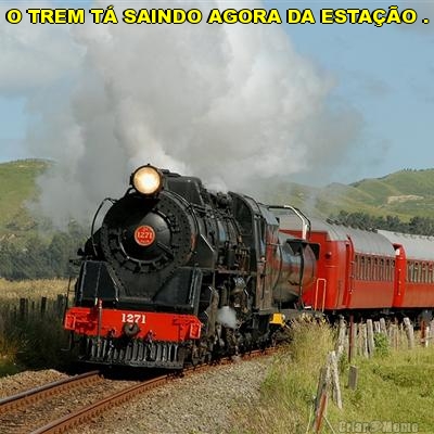 O TREM T� SAINDO AGORA DA ESTA��O . 